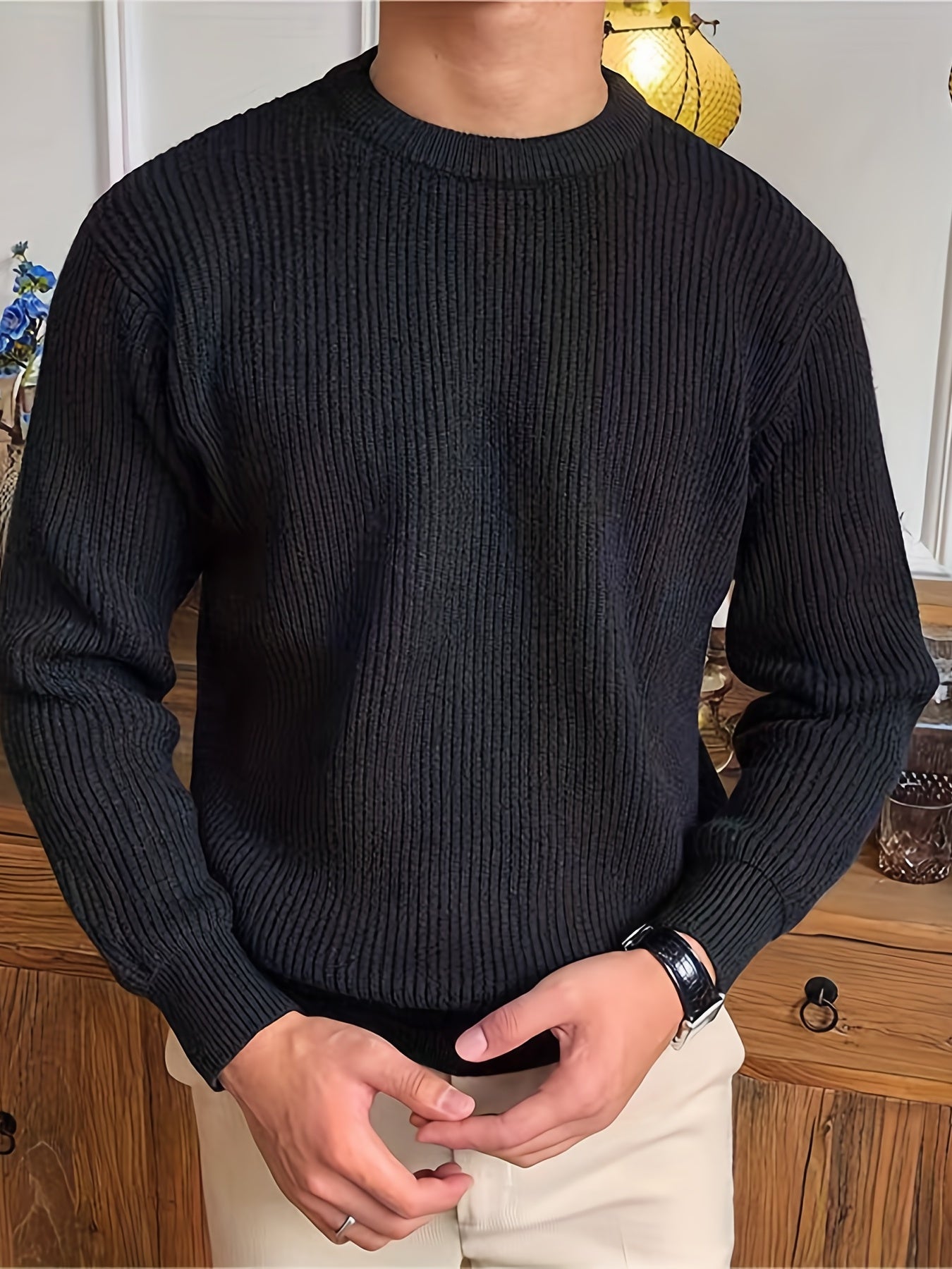 Alberto Trui - Stijlvolle kabeltrui design sweater voor mannen