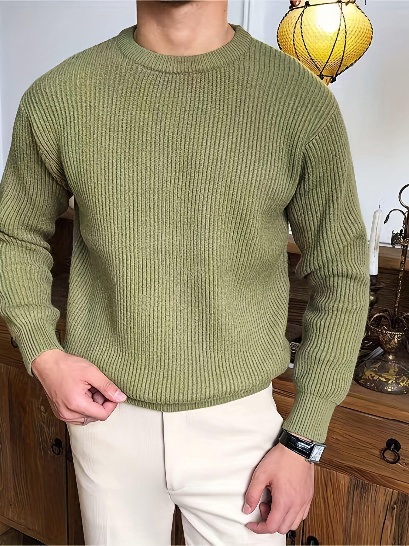 Alberto Trui - Stijlvolle kabeltrui design sweater voor mannen