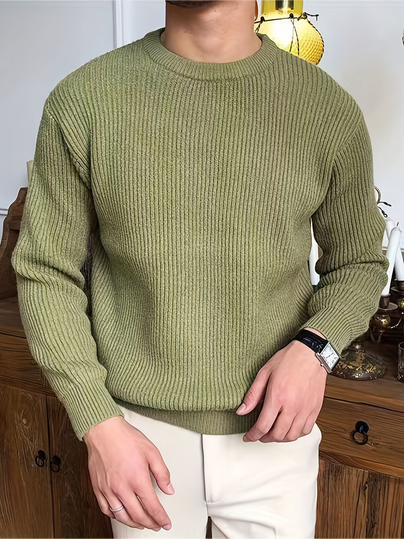 Alberto Trui - Stijlvolle kabeltrui design sweater voor mannen