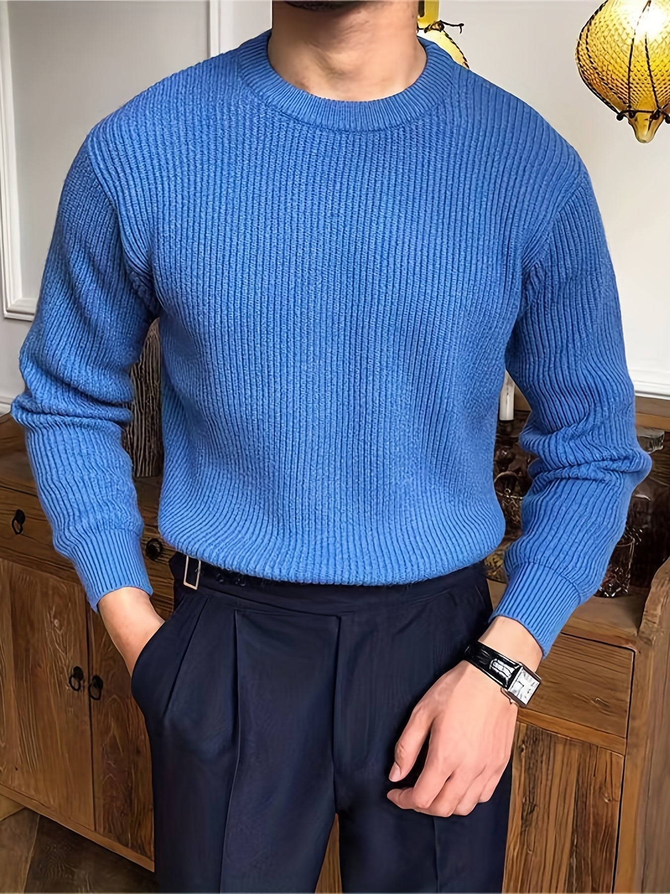 Alberto Trui - Stijlvolle kabeltrui design sweater voor mannen