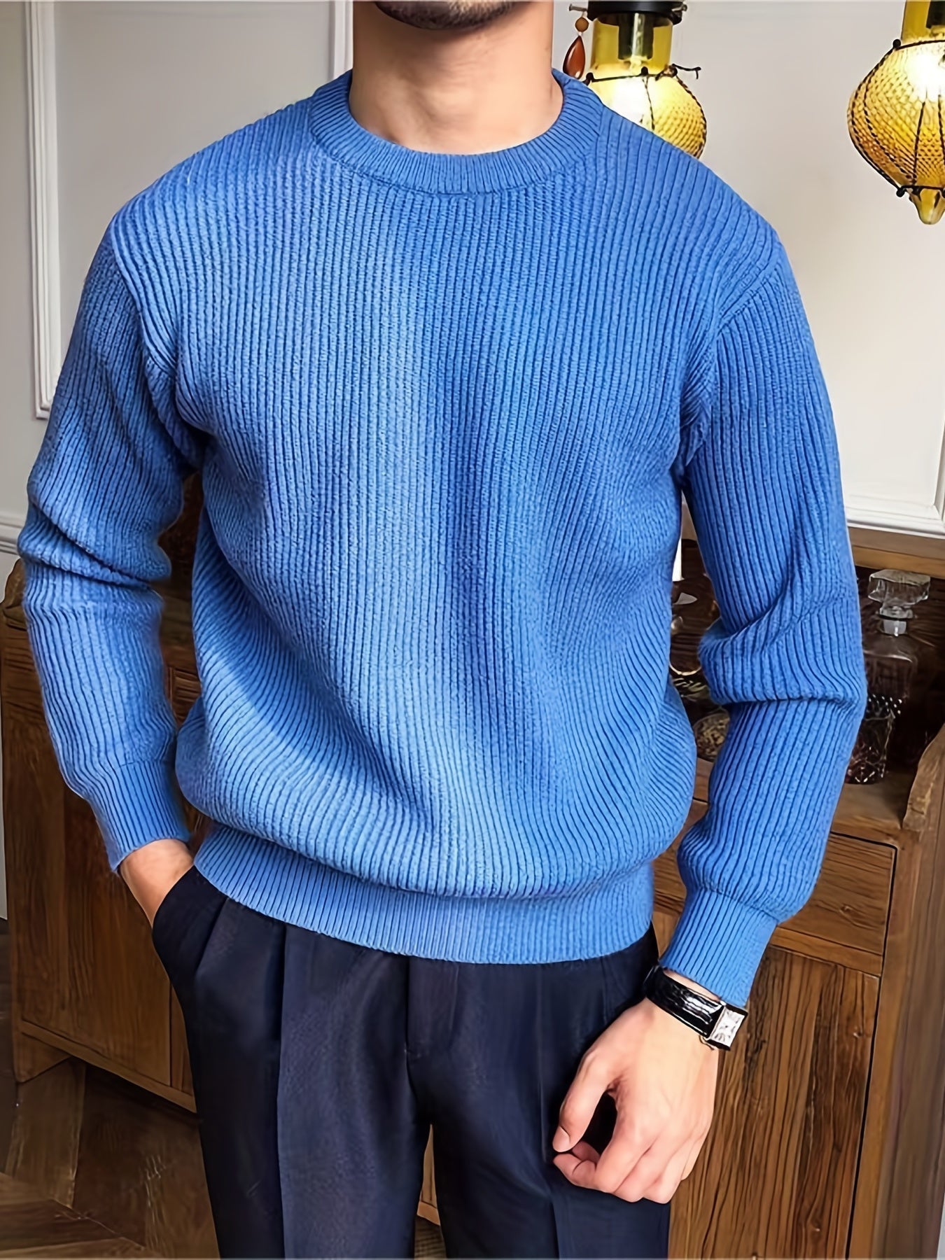 Alberto Trui - Stijlvolle kabeltrui design sweater voor mannen