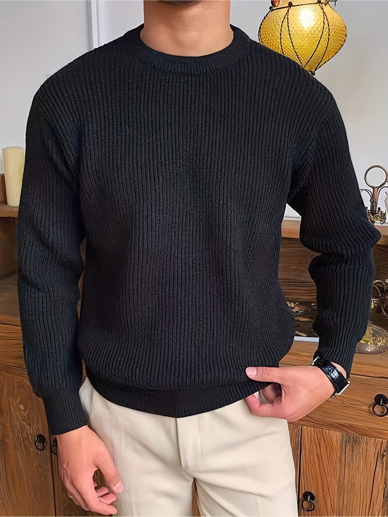 Alberto Trui - Stijlvolle kabeltrui design sweater voor mannen