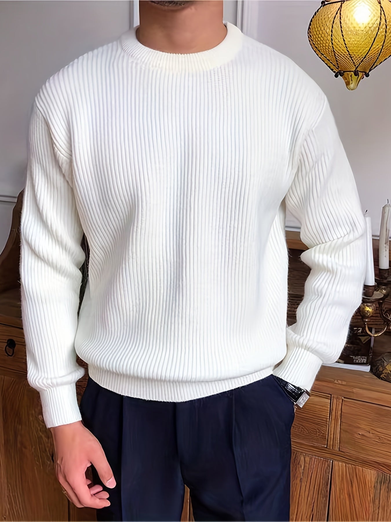 Alberto Trui - Stijlvolle kabeltrui design sweater voor mannen