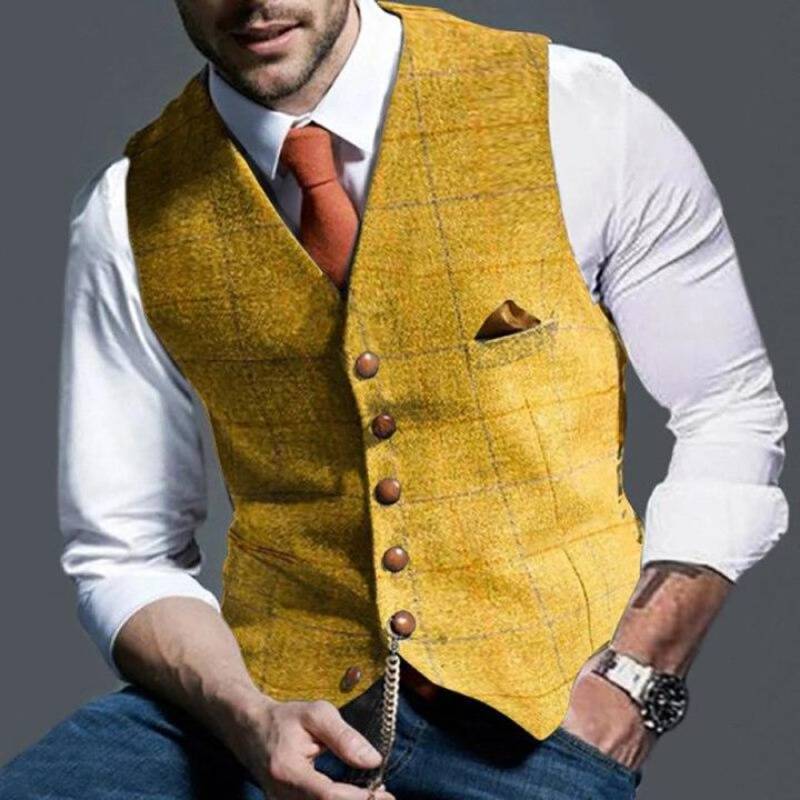 Alexander Gilet - Elegant licht geruit gilet