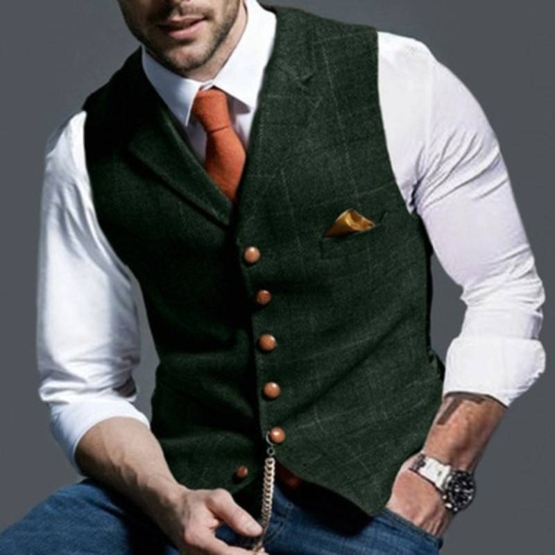 Alexander Gilet - Elegant licht geruit gilet