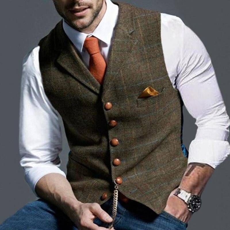 Alexander Gilet - Elegant licht geruit gilet