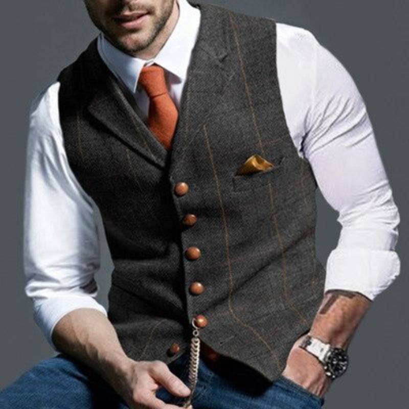 Alexander Gilet - Elegant licht geruit gilet