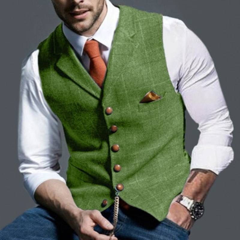 Alexander Gilet - Elegant licht geruit gilet