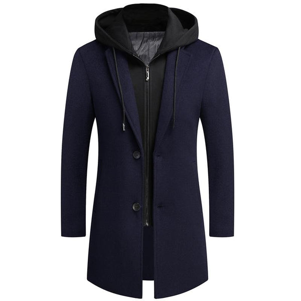 Aurelier Trencoat - Elegante wollen trenchoat met vest en capuchon