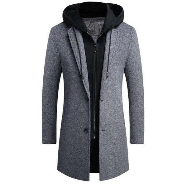 Aurelier Trencoat - Elegante wollen trenchoat met vest en capuchon