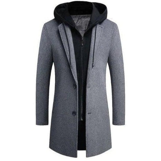 Aurelier Trencoat - Elegante wollen trenchoat met vest en capuchon