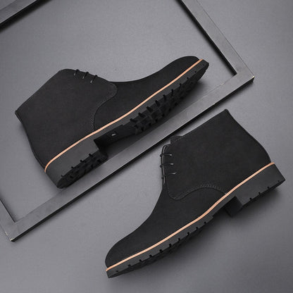 Cow Suede Leather Boots for Men