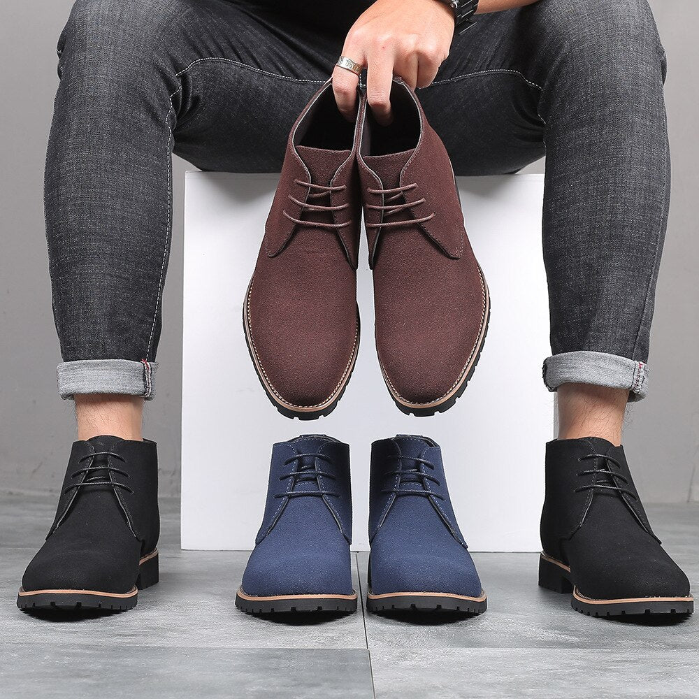 Cow Suede Leather Boots for Men