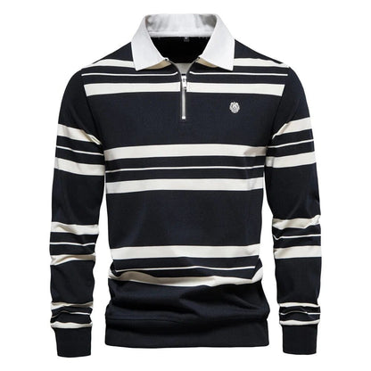 Derek - Zip-up Polo Longsleeve