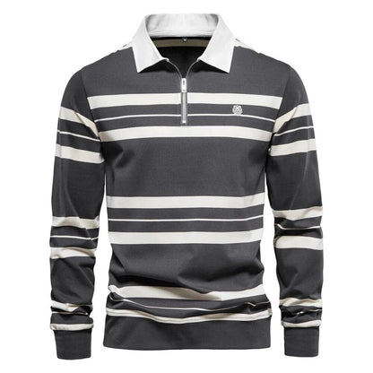 Derek - Zip-up Polo Longsleeve