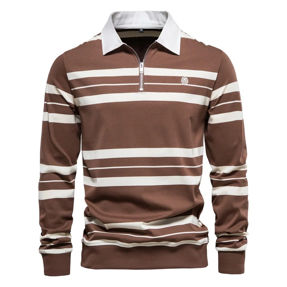 Derek - Zip-up Polo Longsleeve