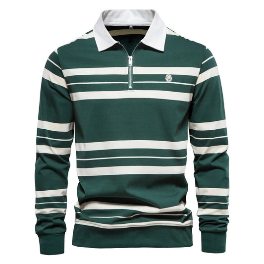 Derek - Zip-up Polo Longsleeve