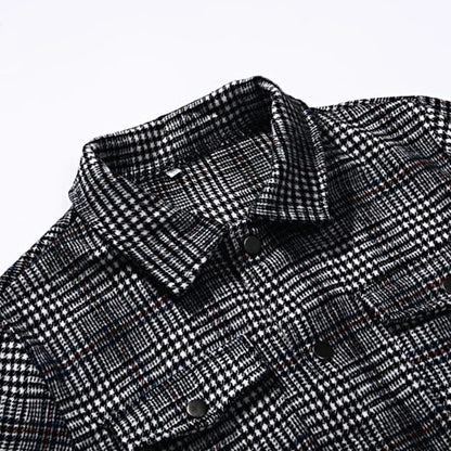 Ganti Plaid Jacket - Stijlvolle heren jas met gevouwen kraag