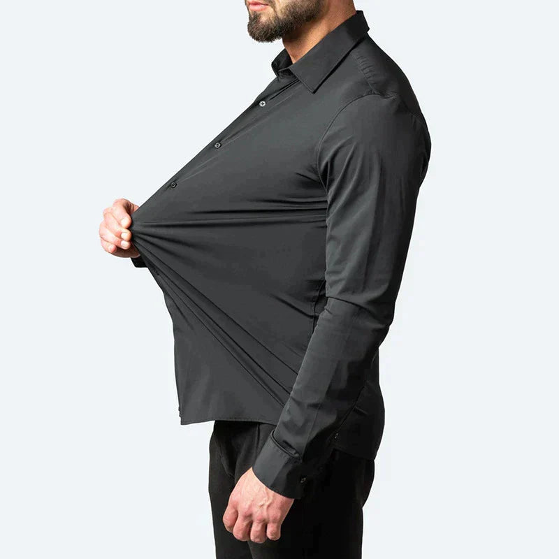 Ganti Stretch Shirt - Casual heren overhemd met premium stretch voor de beste pasvorm