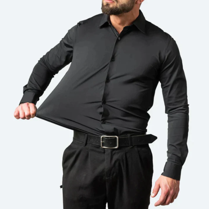 Ganti Stretch Shirt - Casual heren overhemd met premium stretch voor de beste pasvorm