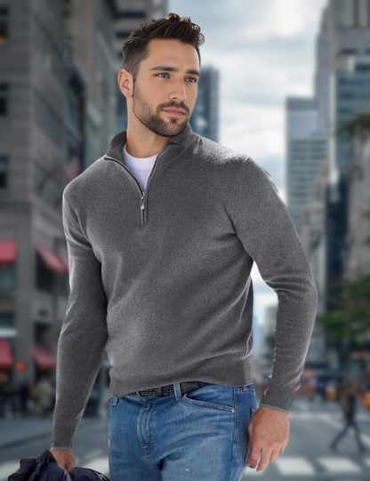 Ganti Sweater - Premium V-hals Trui met rits voor mannen