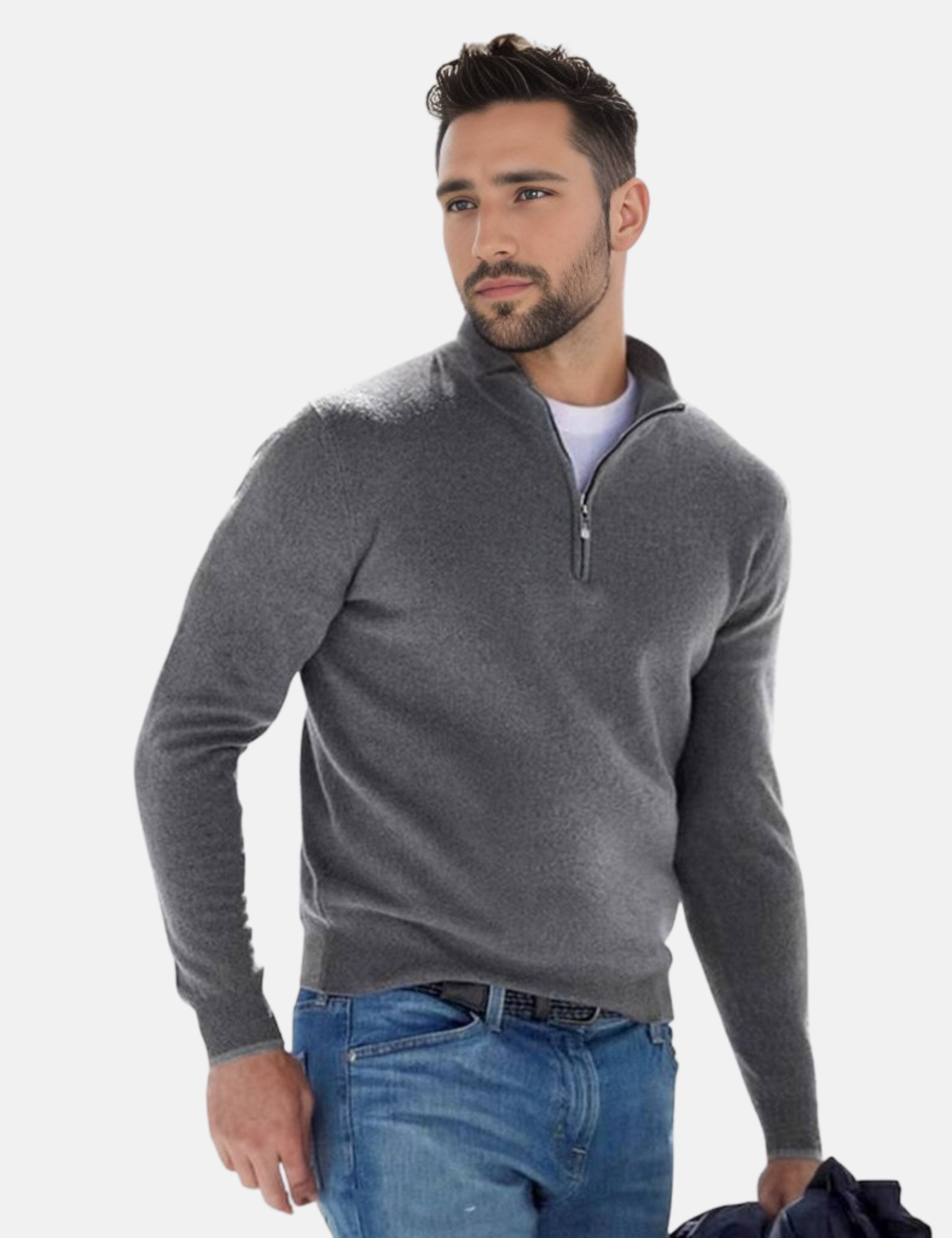 Ganti Sweater - Premium V-hals Trui met rits voor mannen