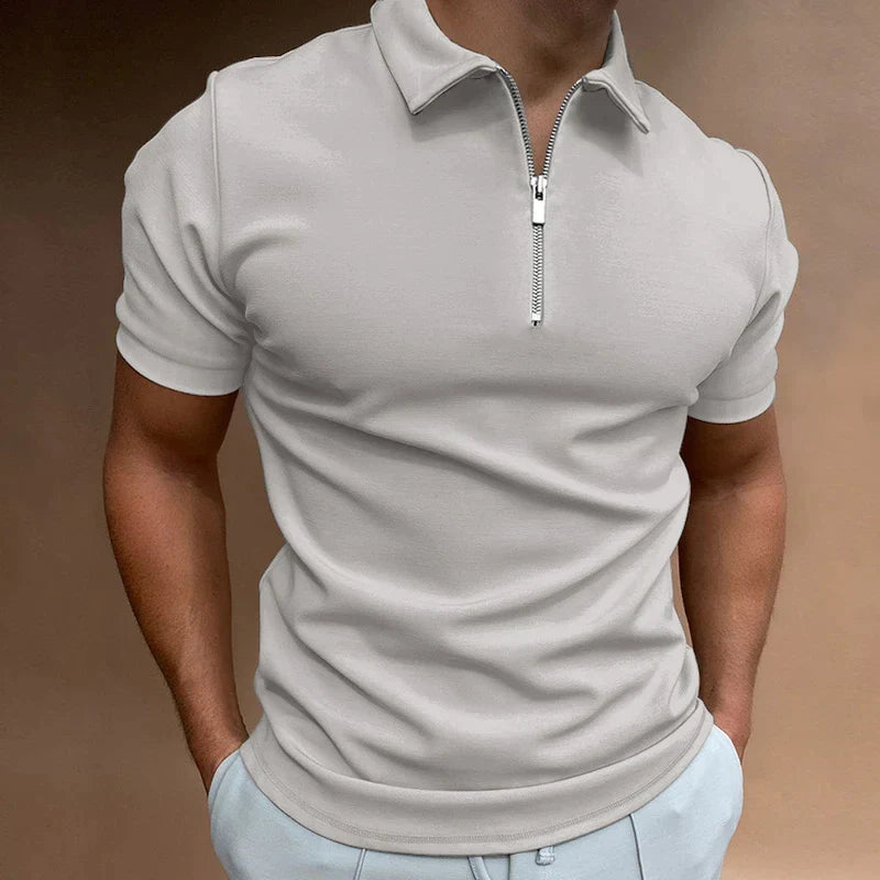 Hugo's Polo - Casual Herenpolo met rits