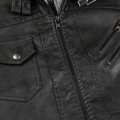 Julian - Vegan Leather Double-Layered Jacket