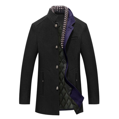 Kingsmen Jacket - Stijlvolle wollen lange heren jas