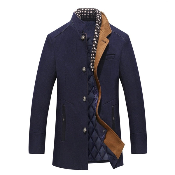 Kingsmen Jacket - Stijlvolle wollen lange heren jas