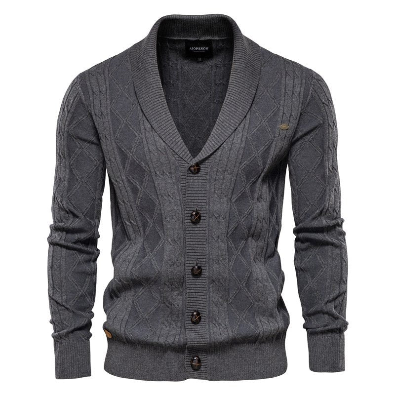 Marvin Cardigan - Luxe burton vest voor heren met knopsluiting