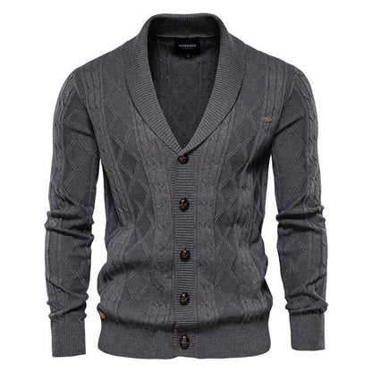 Marvin Cardigan - Luxe burton vest voor heren met knopsluiting