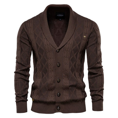 Marvin Cardigan - Luxe burton vest voor heren met knopsluiting