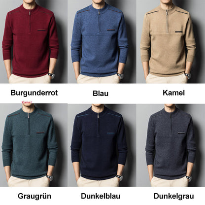 Melle - Half zip Kasjmier polo trui