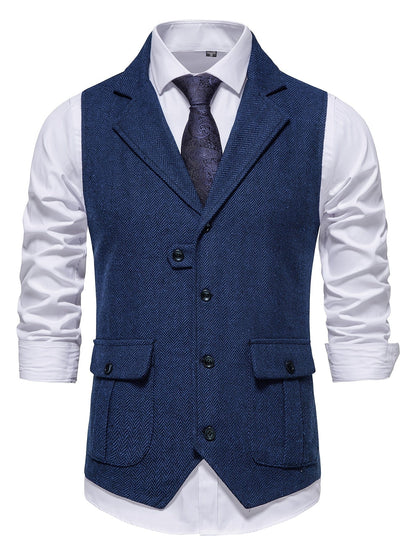 Men's Herringbone Tweed Vest