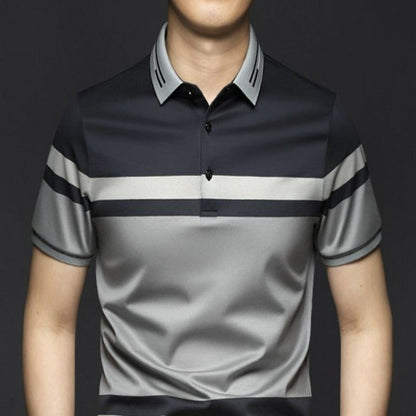 RetroRidge Heren Gestreept Poloshirt