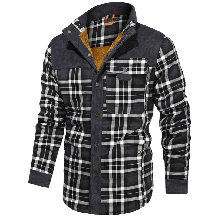 Spencer Jacket - Geruite fleece gevoerde jas voor heren