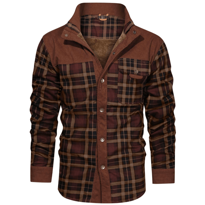 Spencer Jacket - Geruite fleece gevoerde jas voor heren