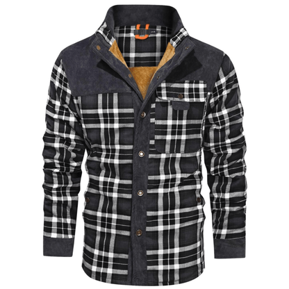 Spencer Jacket - Geruite fleece gevoerde jas voor heren