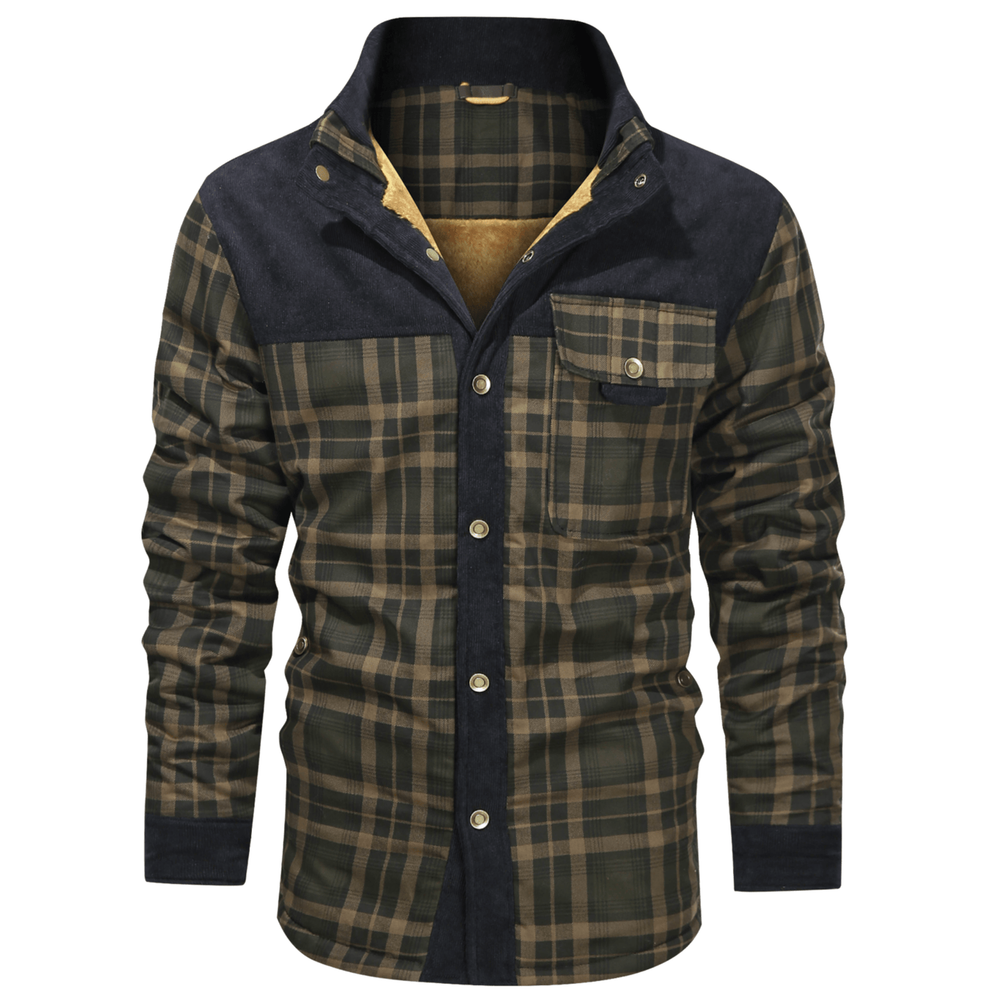 Spencer Jacket - Geruite fleece gevoerde jas voor heren