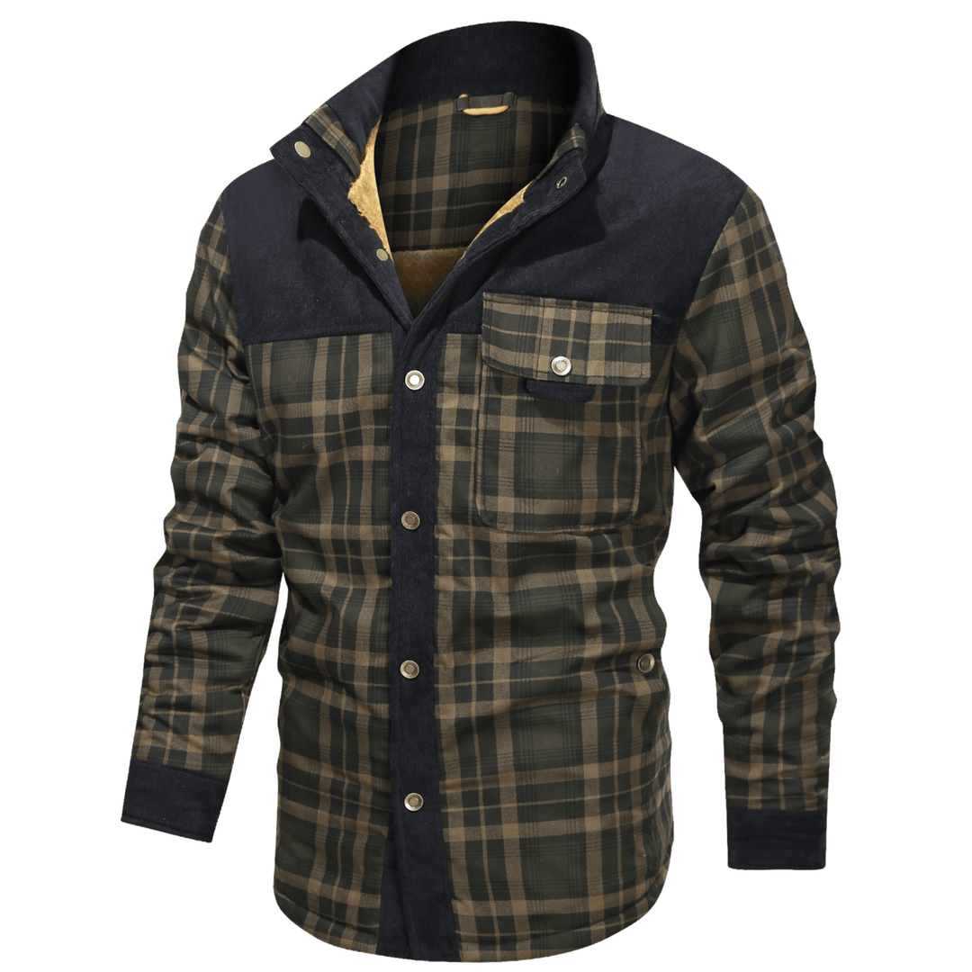 Spencer Jacket - Geruite fleece gevoerde jas voor heren