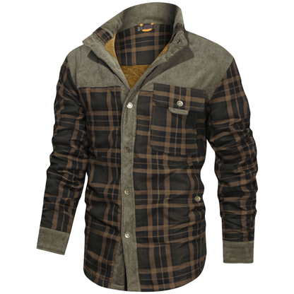 Spencer Jacket - Geruite fleece gevoerde jas voor heren